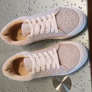 Betsy Johnson Elegant Pearl-Embellished Women's Sneakers